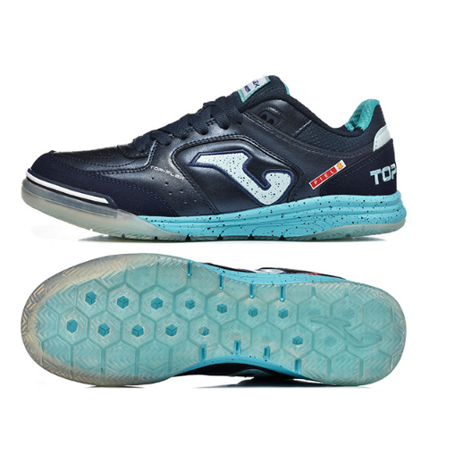 Chuteiras Masculinas De Couro Futsal Top Flex IC Botas Internas Vermelho Branco Preto