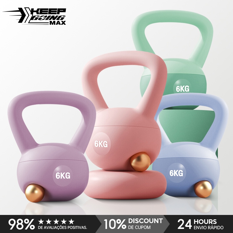 Kettlebell de Borracha 4kg a 10kg
