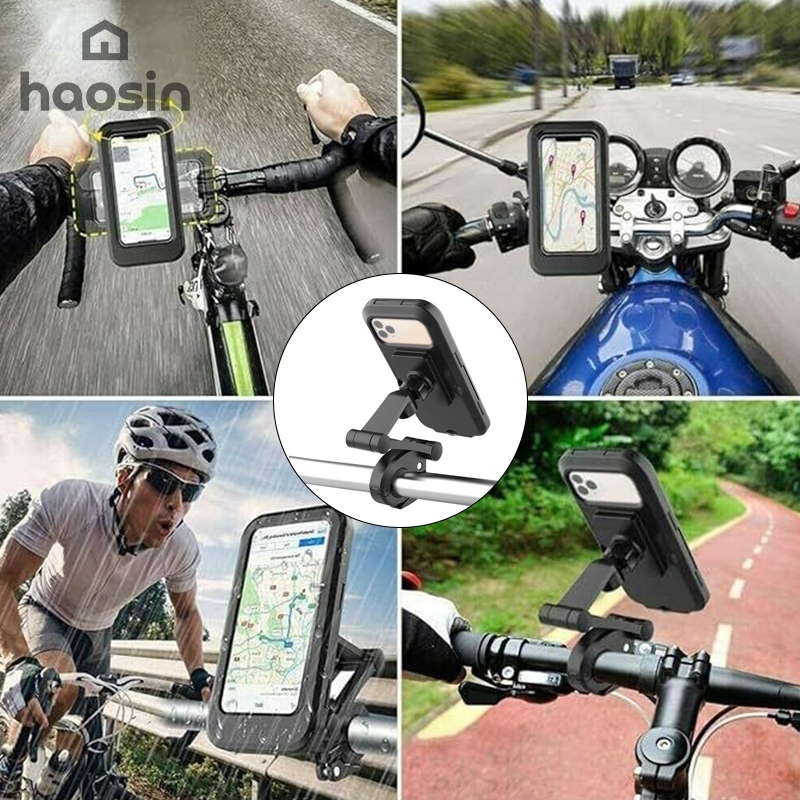 Suporte Celular Moto Bike À Prova D'água 360° Anti-Vibração até 6.5 Polegadas