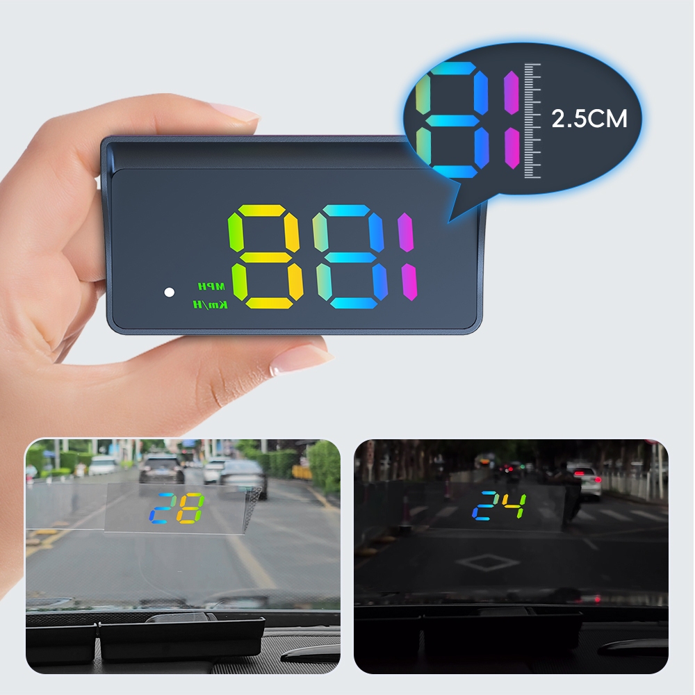Fonte Colorida W1S Universal USB Automotive HUD Head-up display Exibição De Velocidade Do Carro