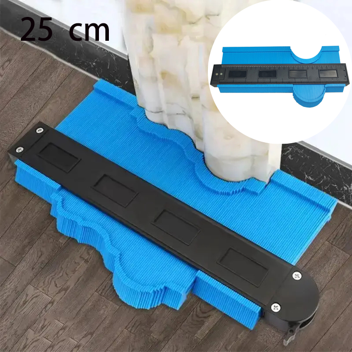 Régua De Contorno Gabarito 25.4cm (10 Polegadas) – Copiador De Angulos/Cantos Para Pisos/Azulejos/Marcenaria