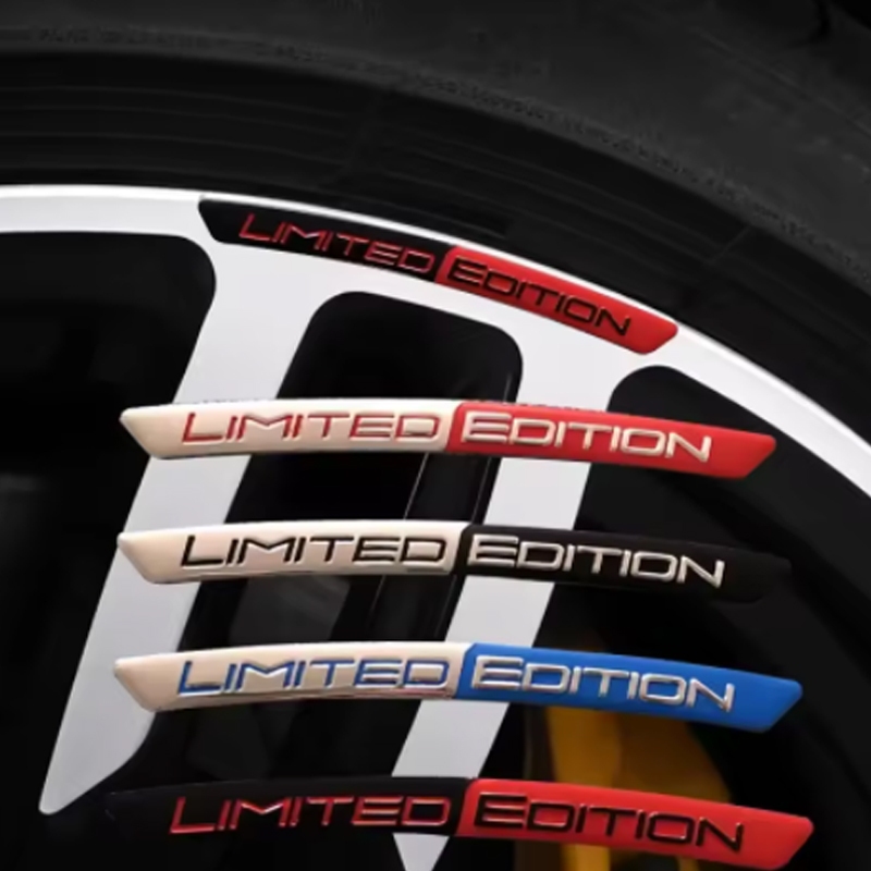 4x Alumínio Edição Limitada Emblema Cubo Da Roda Do Carro Adesivos Decalque Aro Pneu Tiras Decorativas Auto Exterior Ace