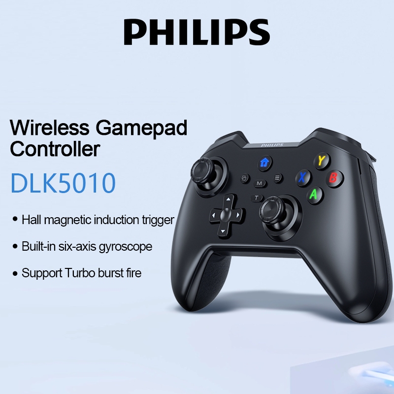 PHILIPS DLK5010 Tri-Mode Gamepad Sem Fio Dual Hall Joystick Giroscópio De Seis Eixos Turbo Para Switch/PC/Android/iOS