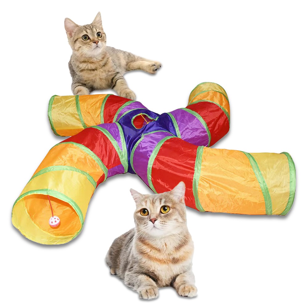 Brinquedo Para Pets Túnel Labirinto Para Gatos Colorido alta qualidade em Oferta na Shopee