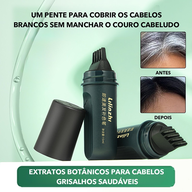 O Lápis De Cor De Cabelo Lilinzi É Fácil De Aplicar , Cobre Cabelos Grisalhos , Proporciona Tingimento Rápido E Convenie em Oferta na Shopee