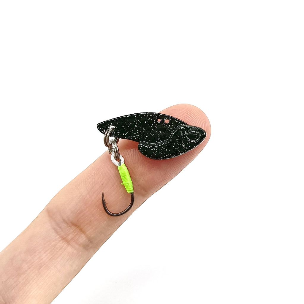 DUODUOYU 1 Pçs Novo Mini Metal VIB Iscas De Pesca 3g/25mm Vibrações Colher Isca Baixo Artificial Duro Com Único Gancho E