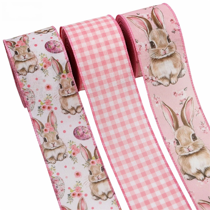 5 Jardas Fitas De Natal Ovo De Páscoa Coelho Impresso Arco De Gorgorão Decoração Festa Embrulho De Presente DIY Artesana em Oferta na Shopee