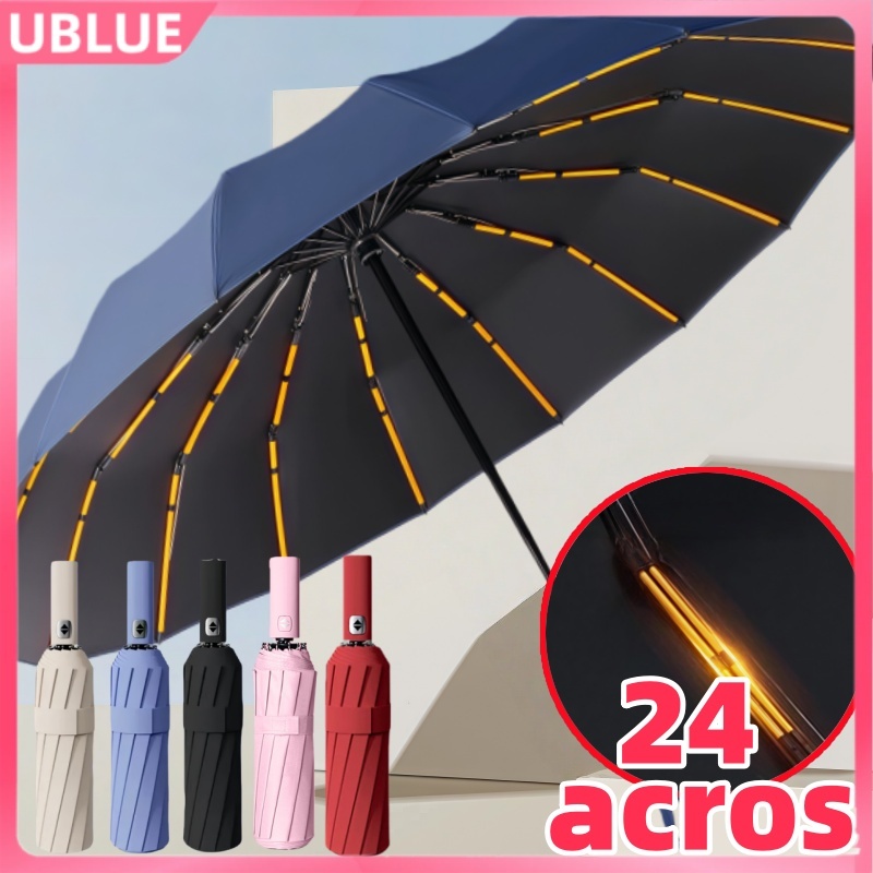 Guarda Chuva Automático Dobrável Sol Dupla Utilização Reforço À Prova De Vento Proteção UV UP50 + em Oferta na Shopee