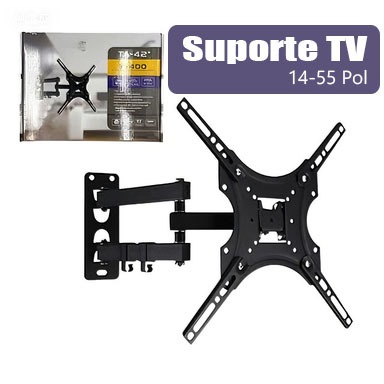 haosin 14-55 Pol Suporte Tv Tri Articulado Lcd Led Plasmapara parede em Oferta na Shopee