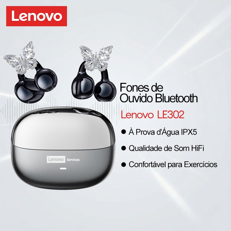 Lenovo LE302 Fones De Ouvido Bluetooth IPX5 À Prova D'água HIFI Qualidade De Som Confortável Durante O Exercício Bluetoo em Oferta na Shopee