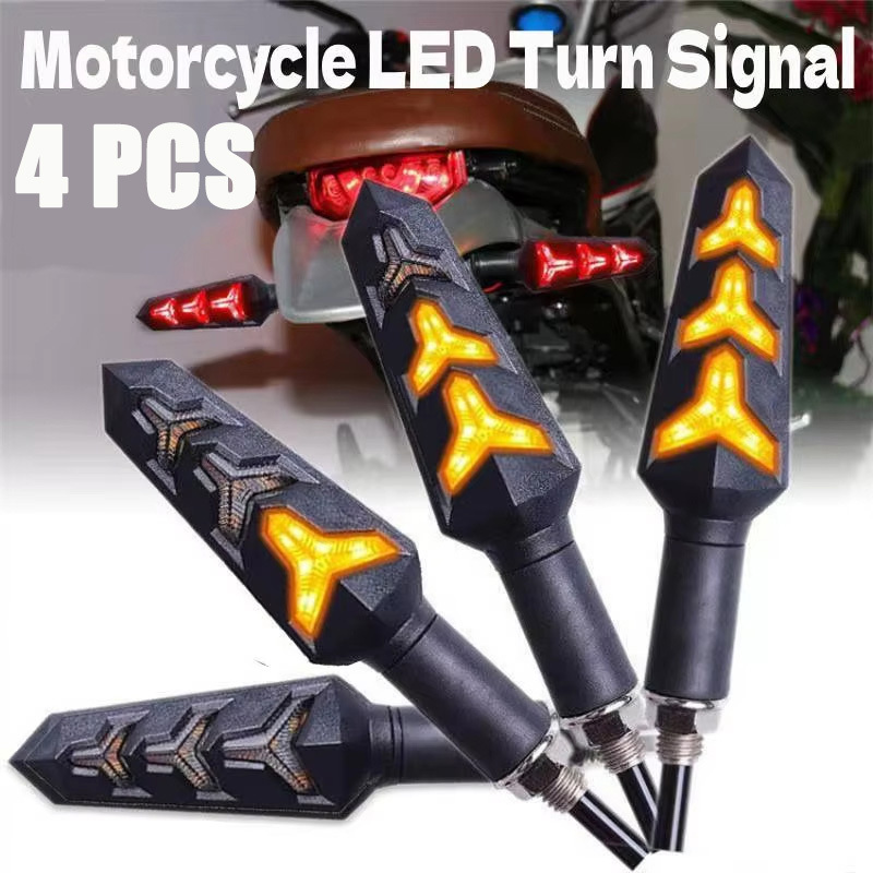 Kit 4 Pia Seta Sequencial Led Modelo 250 Twister Honda Cb Xre 300 Titan Fan Nxr Bros Cbx 125 150 160