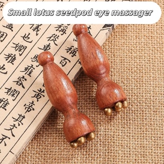 Massageador De Olhos Gua Sha Latão Lotus Pod Vara De Massagem De Madeira Para Redução De Rugas Rosto Suave Usado Pontos em Oferta na Shopee