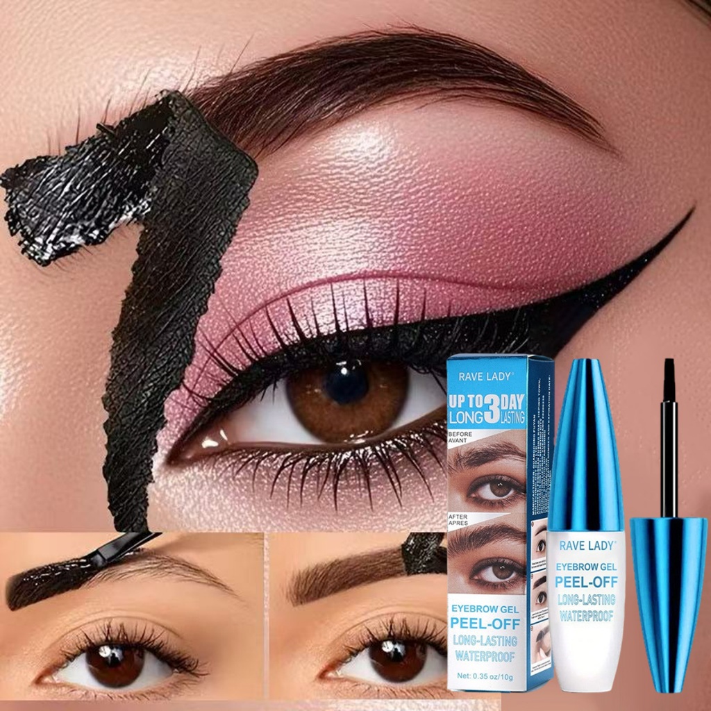 Gel de Tintura para Sobrancelhas Peel Off, Gel de Sobrancelha Tatuagem Preto Cinza Fácil de Remover, À Prova D'água de em Oferta na Shopee