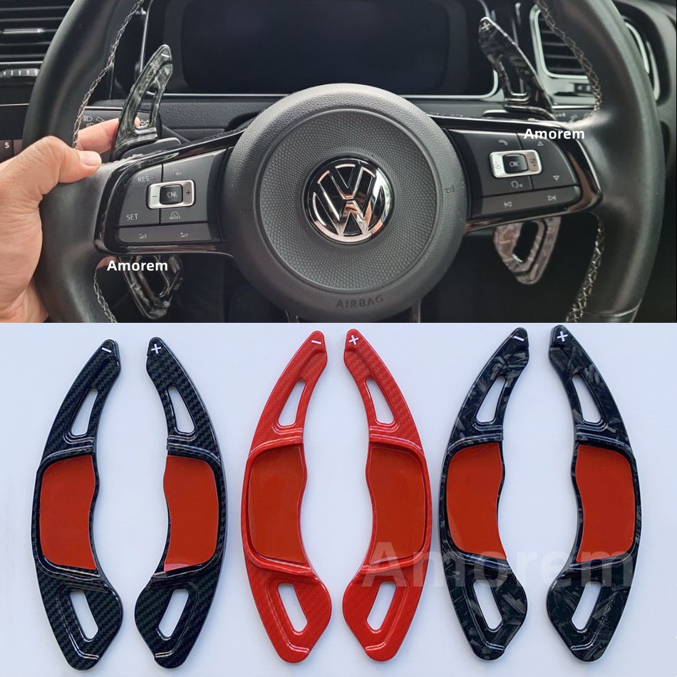 Para Volkswagen Golf 7 GTI MK7 7.5 R Jetta GLI Scirocco Tiguan Carro Volante Borboleta Carbono Paddle Shift Extensão