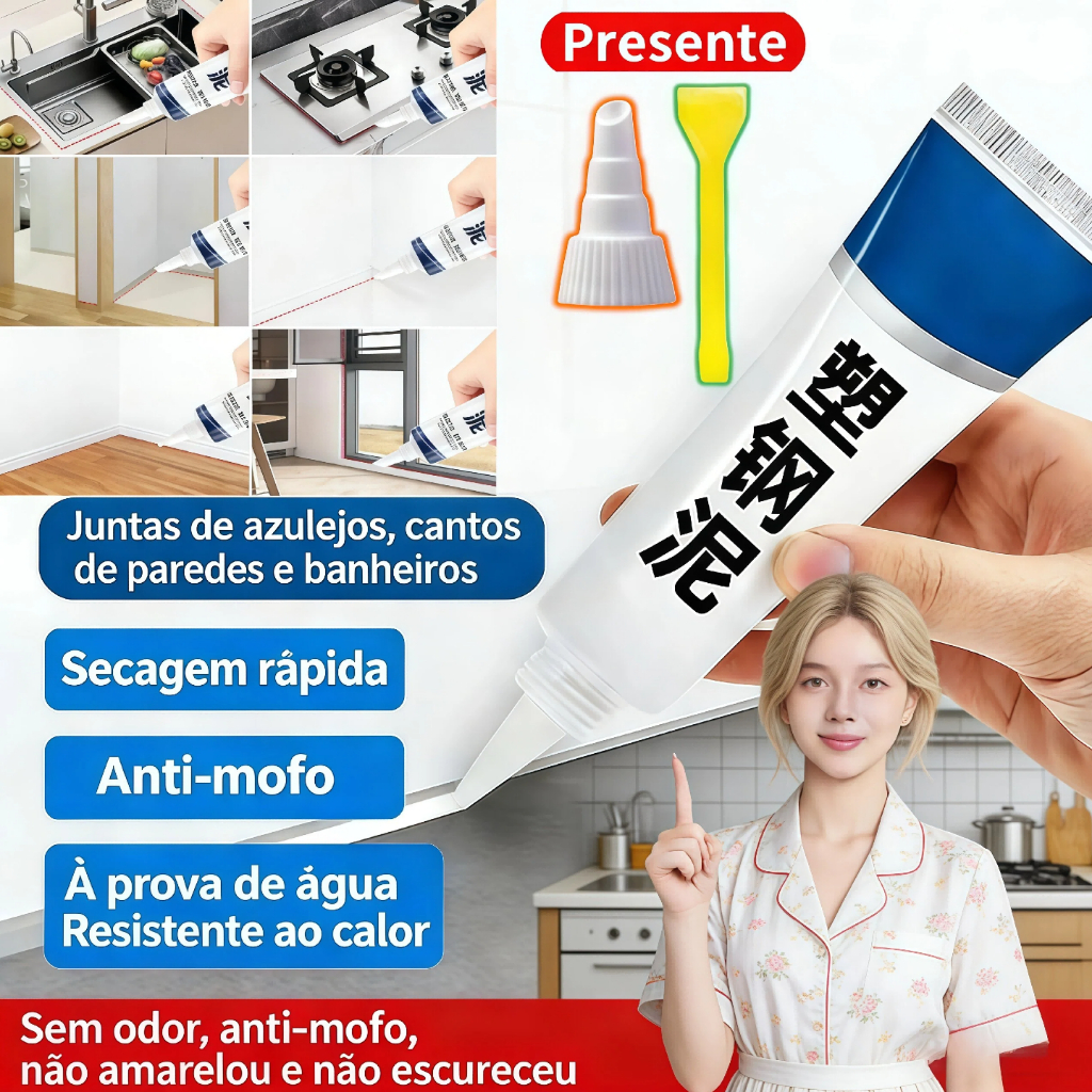 MEDOOSI Selante Vedante Antimofo e Impermeável 60ml  | Silicone para Frestas, Rejunte Líquido | Banheiro, Cozinha, Pias em Oferta na Shopee