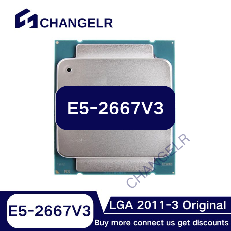 Xeon E5-2667V3 CPU 22nm 8 Núcleos 16 Threads 3.2GHz 20MB 135W Processador LGA2011-3 Para Placa-Mãe De Servidor X99 E5 26