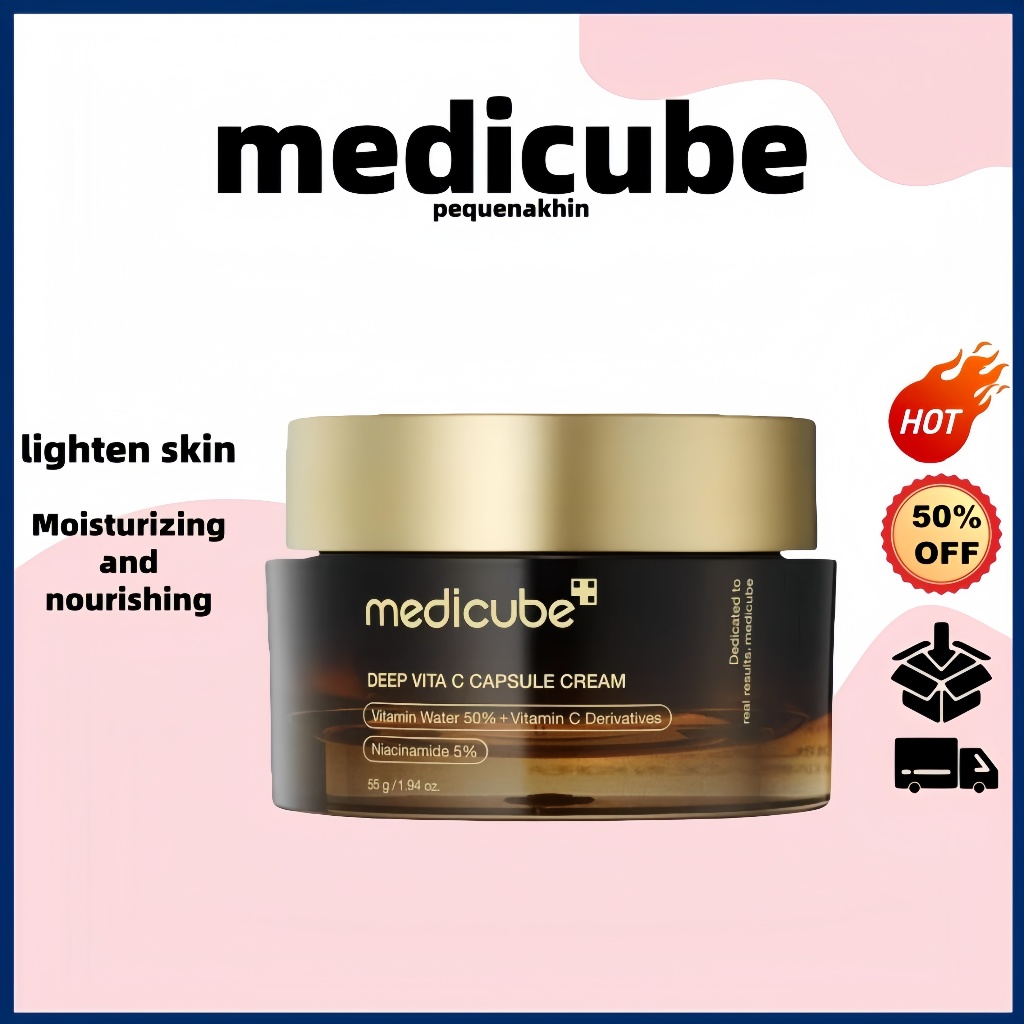 4.4 Creme Cápsula Medicube Deep Vita C/Hidratante/Ilumine A Pele/Reduz Pigmentação/Cuidados Faciais (55g) em Oferta na Shopee