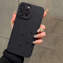 Capinha Capa De Silicone Anti-impacto Para IPhone 18 7 8 X Xs XR 11 12 13 14 15 16 17 Air Plus Pro Max Clássico Coração