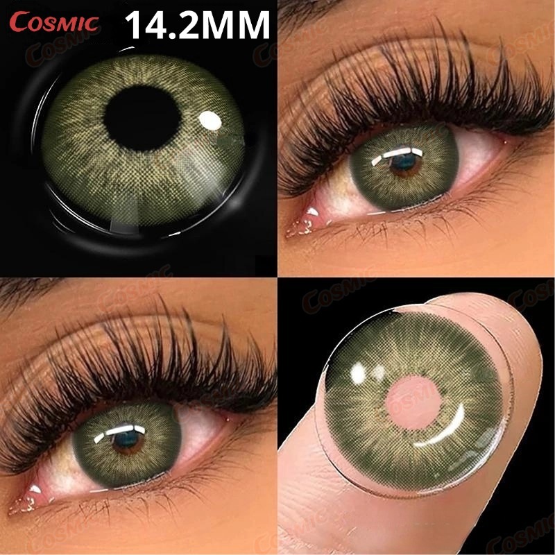 Lentes De Contato Coloridas 2pcs Contatos Coloridos Para Maquiagem De Cosméticos Brown Eyes-CO