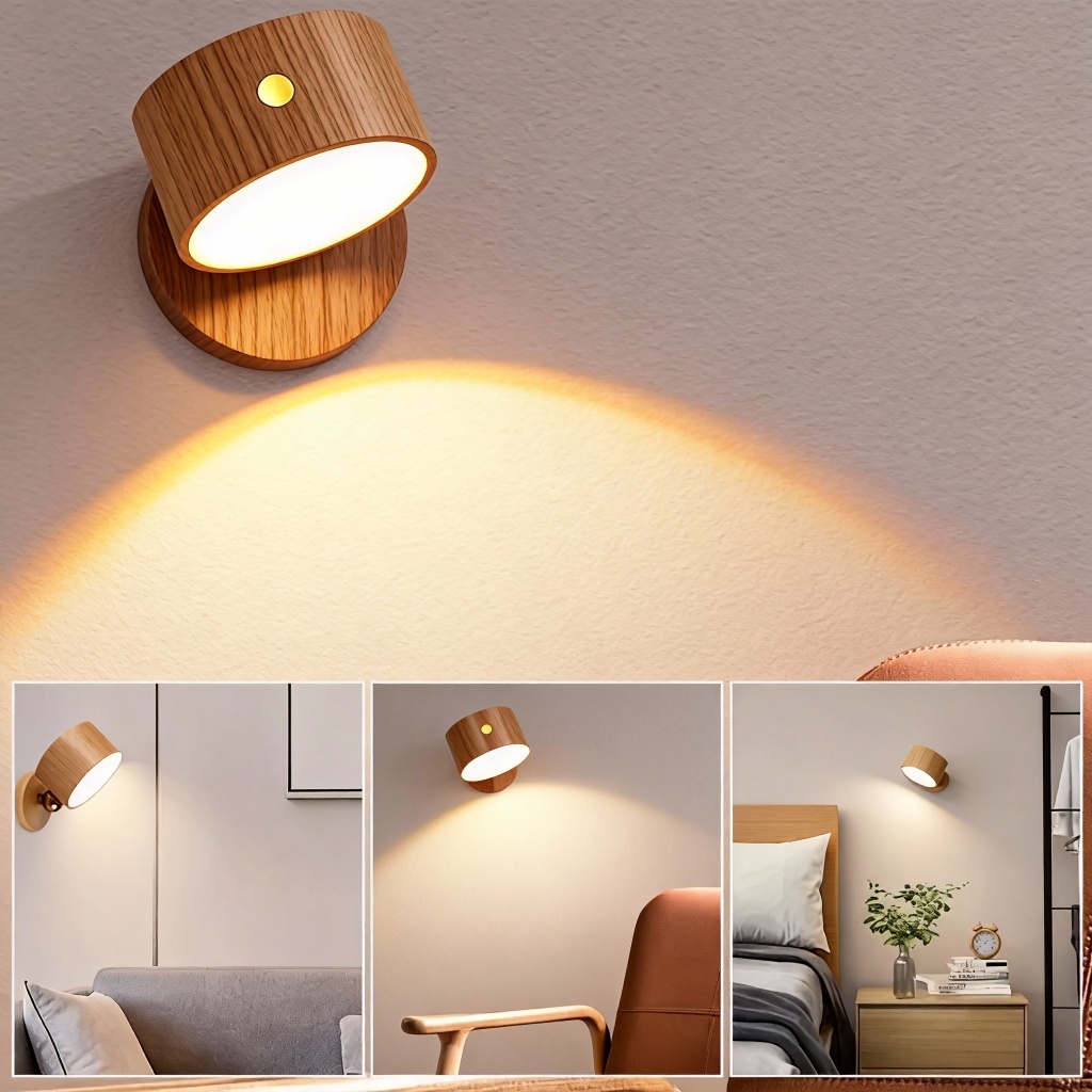 Lâmpada De Parede Sem fio Com Imã Luz de Leitura LED Moderna Luminaria de Dimmer Alimentada por USB VIda em Oferta na Shopee