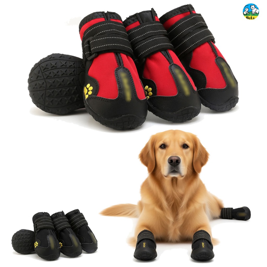 Sapatinho para cachorro impermeável antiderrapante com velcro e refletivo para passeios em Oferta na Shopee