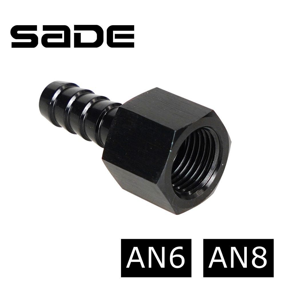 Adaptadores De Linha De Combustível SADE 6AN 8AN Cabem Rosca Macho Para Mangueira De 3/8 " AN6 AN8 Adaptador De Encaixe 