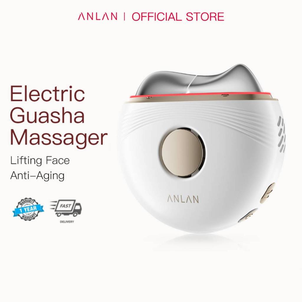 ANLAN Elétrica Gua Sha Dispositivo Massageador Pescoço Rosto Emagrecimento Levantamento Vibração Quente/Fria Anti-Envelh