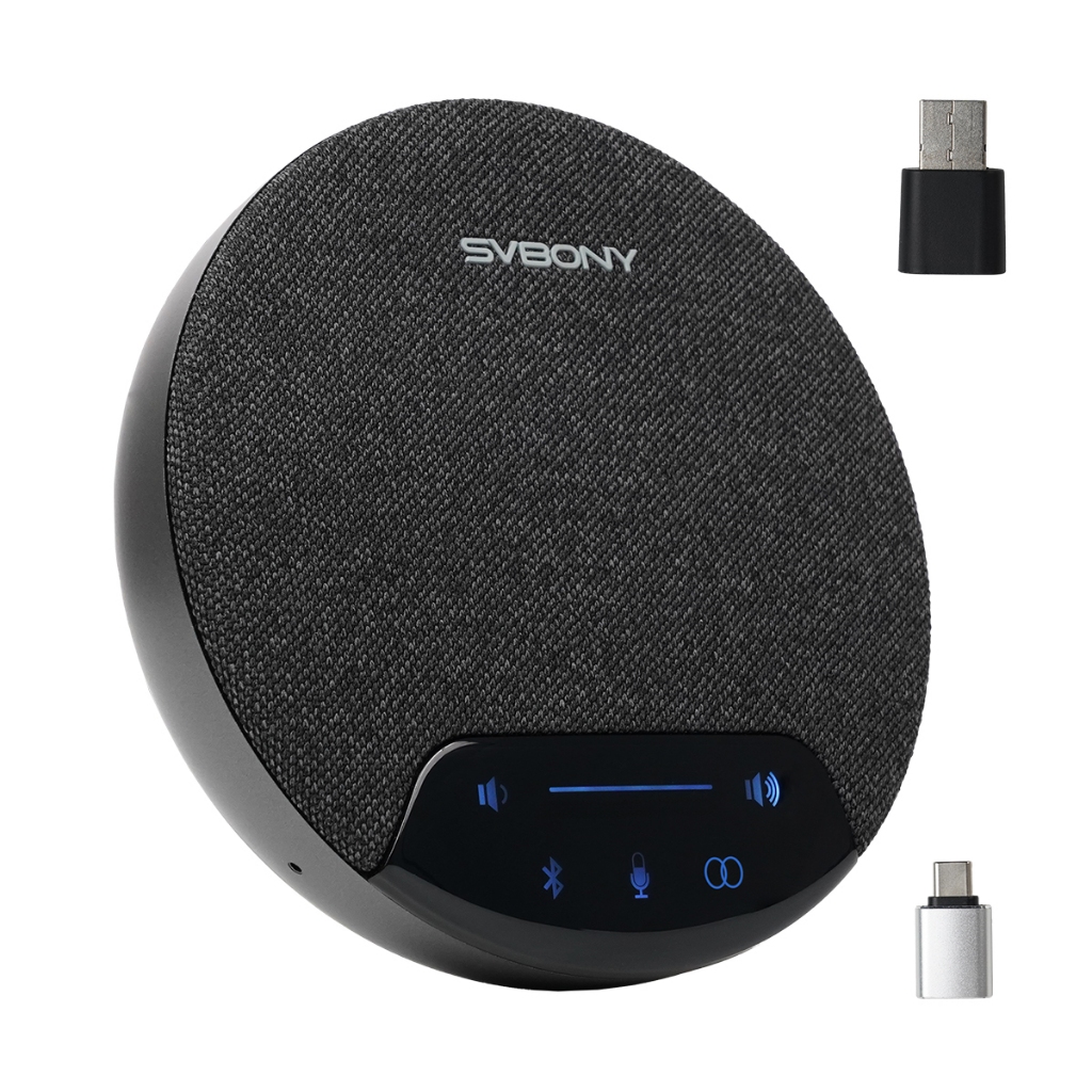 Viva-Voz Para Conferência Sem Fio Svbony SVN O1 | Redução De Ruído AI 4 Microfones 360 ° Captador Full Duplex Salas Médi