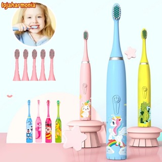 Escova Dental Elétrica Ultra-Sônica Para Crianças Acústica Onda Fofa Cabelos Suaves Dupla Face Limpa Cuidados em Oferta na Shopee