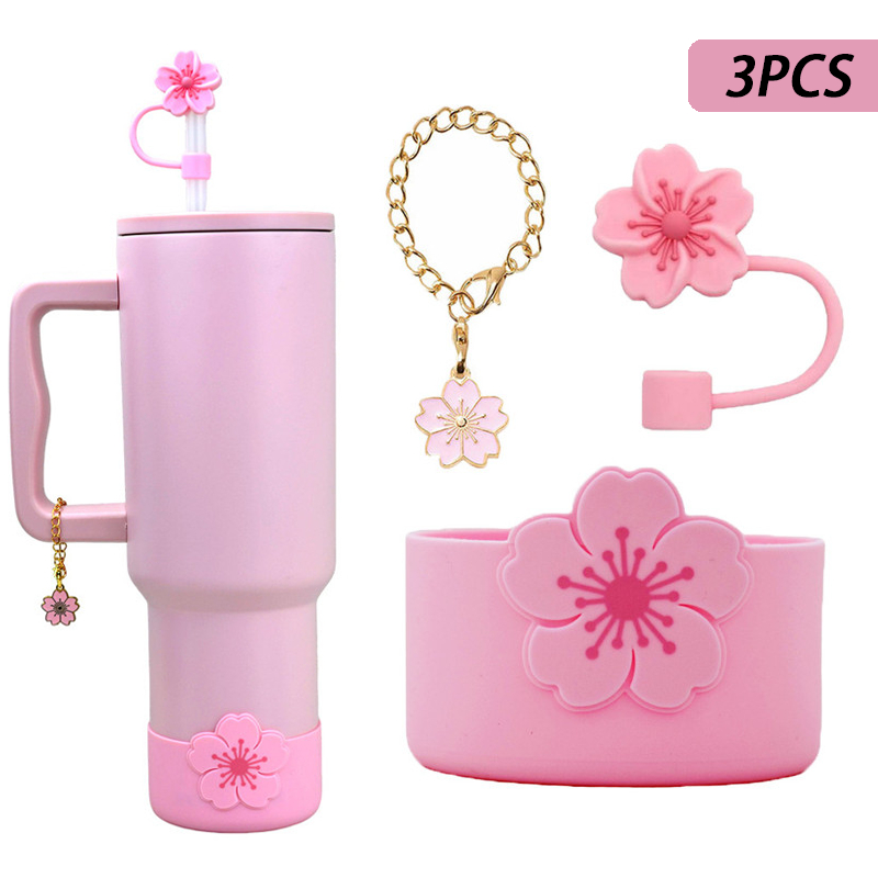 Capa De Palha Para Copo E Garrafa De Água , Bota De Silicone Conjunto De Pingente De , Tampa De Canudos Em Formato De Be em Oferta na Shopee