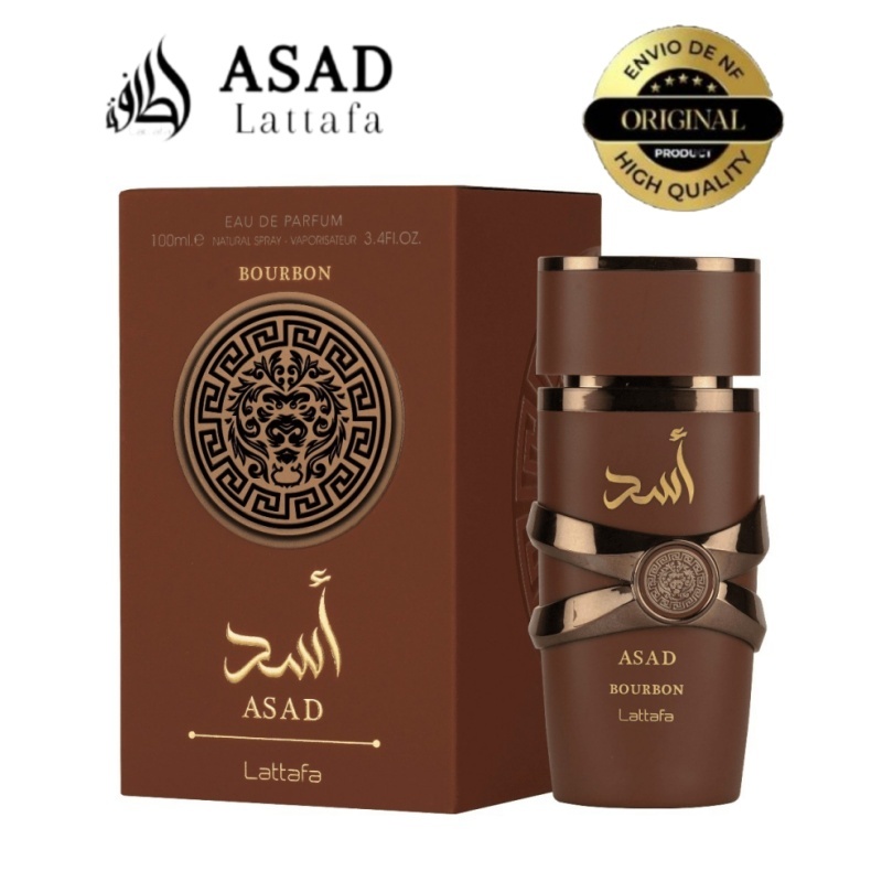 Perfume Árabe Lattafa Asad Bourbon Masculino Eau de Parfum Original - 100ml