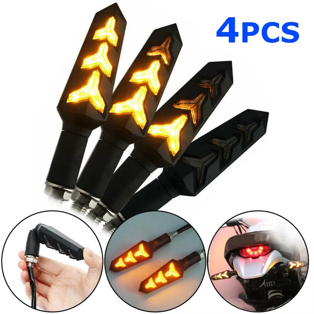 4 Pisca Seta Led Sequencial Moto Universal 12V Super Brilhantes - Aplicação em todas as motos – Universal; - Consumo