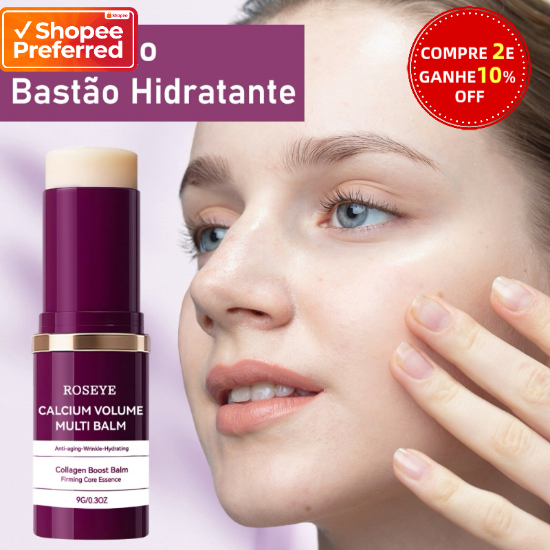Bastão Colágeno 30g Cálcio | Anti Rugas e Flacidez | Para Olhos, Rosto e Pescoço | Hidratação 3 em 1 #AntiRugas
