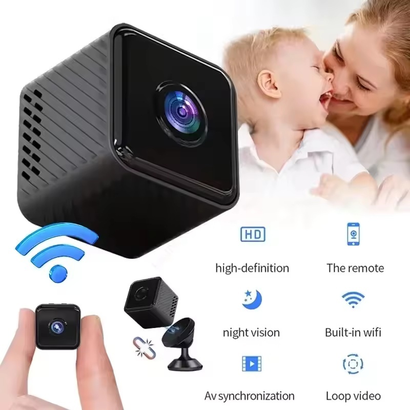 Mini Câmera Doméstica De Segurança Interna Sem Fio Pequena Ao Ar Livre WiFi Câmeras Para Animais De Estimação Atualizada