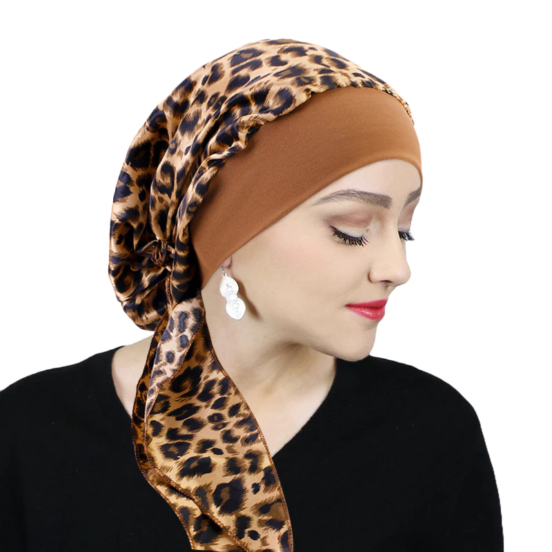Turbante de Cetim com Faixa Elástica Larga para Cabelo 1 Unidade Uso Diário Cor Sólida