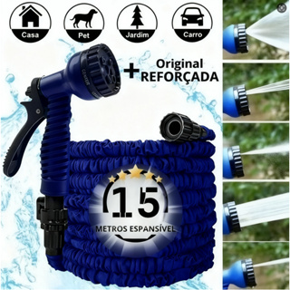 Mangueira mágica de 15m, sete funções, adequada para irrigação de jardim e limpeza de carros​ em Oferta na Shopee