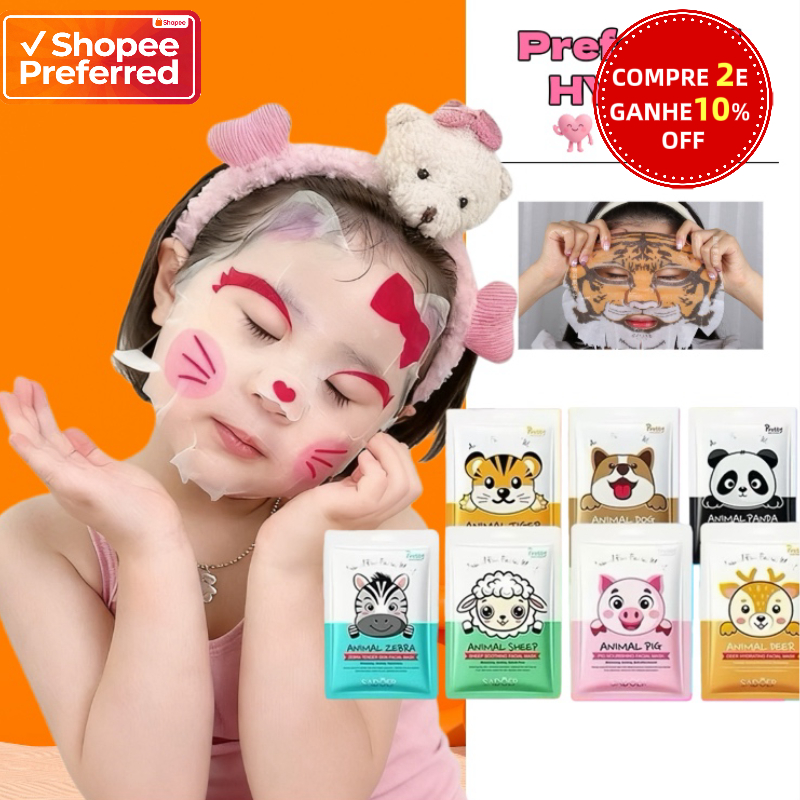 Compra 1, ganha 1: Máscara SADOER Padrão de Zebra – Hidratação & Revitalização | Infantil Estudante 6-12 Anos | Bestsell