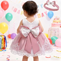 Vestido De Bebê Menina Recém-Nascido Festa Aniversário Batizado Batismo 1o Ano Casamento Traje Para Crianças