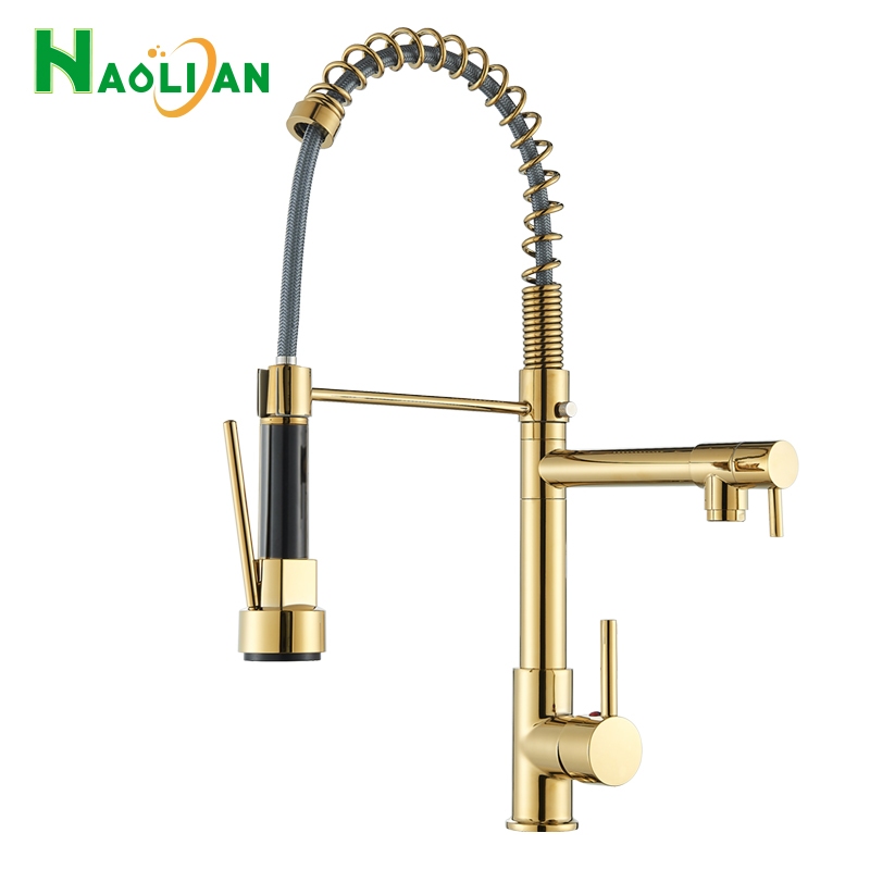 Torneira Cozinha Gourmet Monocomando Com Spray Extensor Prata Torneira De Cozinha De Água Flexível Para Ajustar