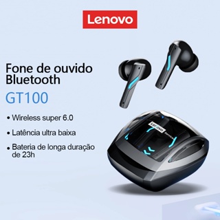 Lenovo GT100 Fones De Ouvido Para Jogos De Baixa Latência Efeitos Sonoros Espaciais De Ruído Inteligentes Sem Fio Blueto em Oferta na Shopee
