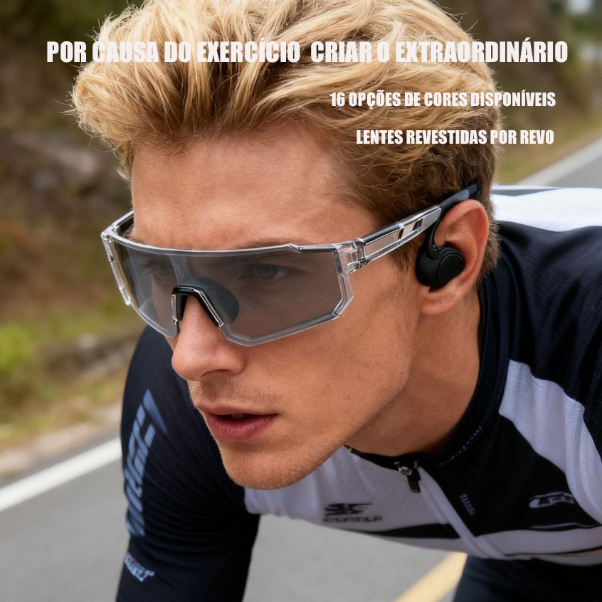 Óculos De Sol Polarizados 16 Cores Lente Fotocromática Correndo Ciclismo Esportes Bicicleta Ciclista