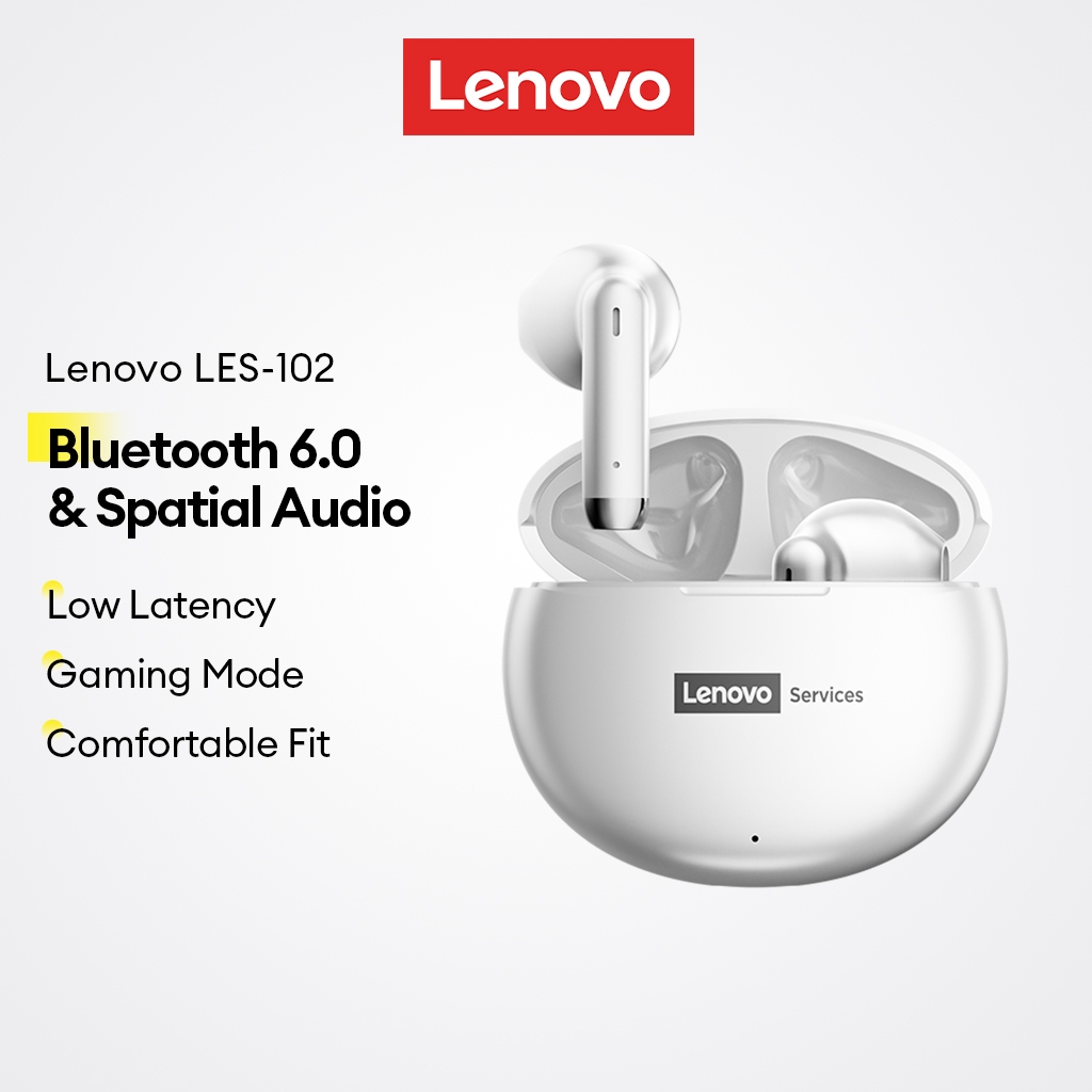 Fones De Ouvido Bluetooth Lenovo LES-102 E Sem Fio Com 6.0 Ajuste Confortável Em Forma De U Som HiFi De 13 Mm em Oferta na Shopee
