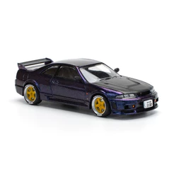 Poprace PR640256 1/64 SKYLINE GT-R R33 NISMO MIDNIGHT Roxo Modelo De Carro Em Escala Fundida