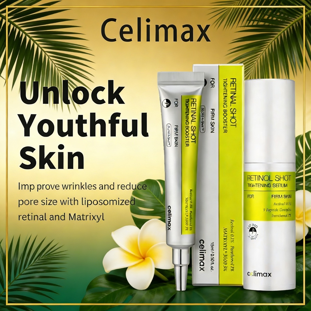 7.7 Celimax Vita A Retina Shot Firmador 15mL | Pele mais firme, minimiza poros, rugas e linhas finas
