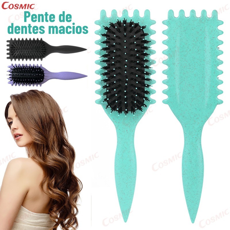 Escova Onda Finalizadora Definição de Cachos e Finalização para Cabelo Cacheado Crespo Com Pontas Para Reduzir Puxa em Oferta na Shopee