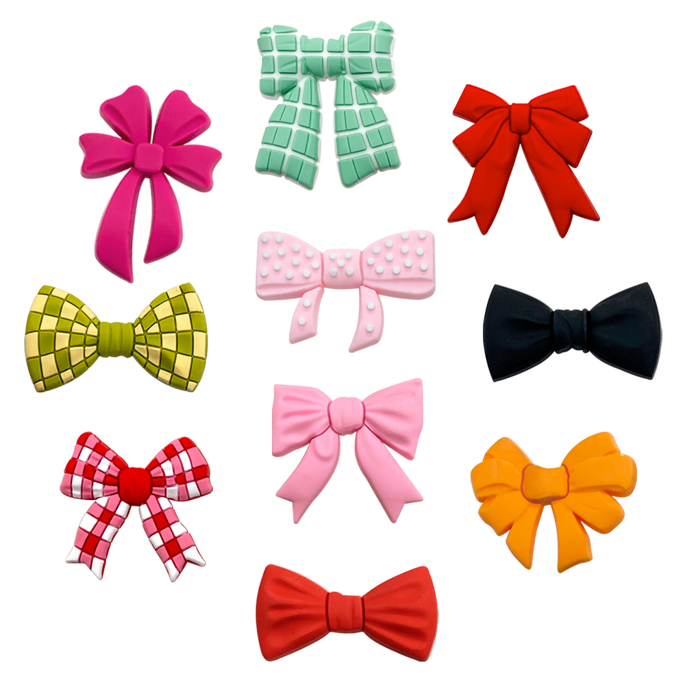 1 Pçs Colorido bowknots Série Sapato Encantos Acessórios PVC MEIDJ Bonito Para Tamancos Sandálias DIY Decoração em Oferta na Shopee
