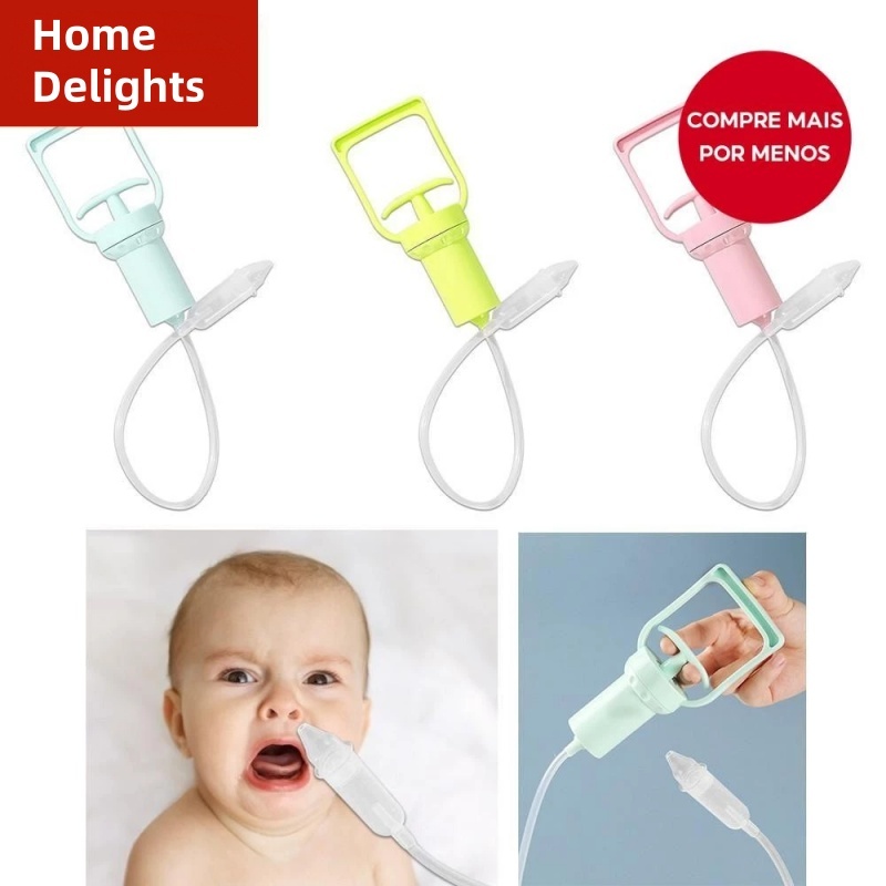 Aspirador Nasal de Sucção para Bebê Recém-Nascido | Silicone Seguro, Fácil Limpar, Sem Dor