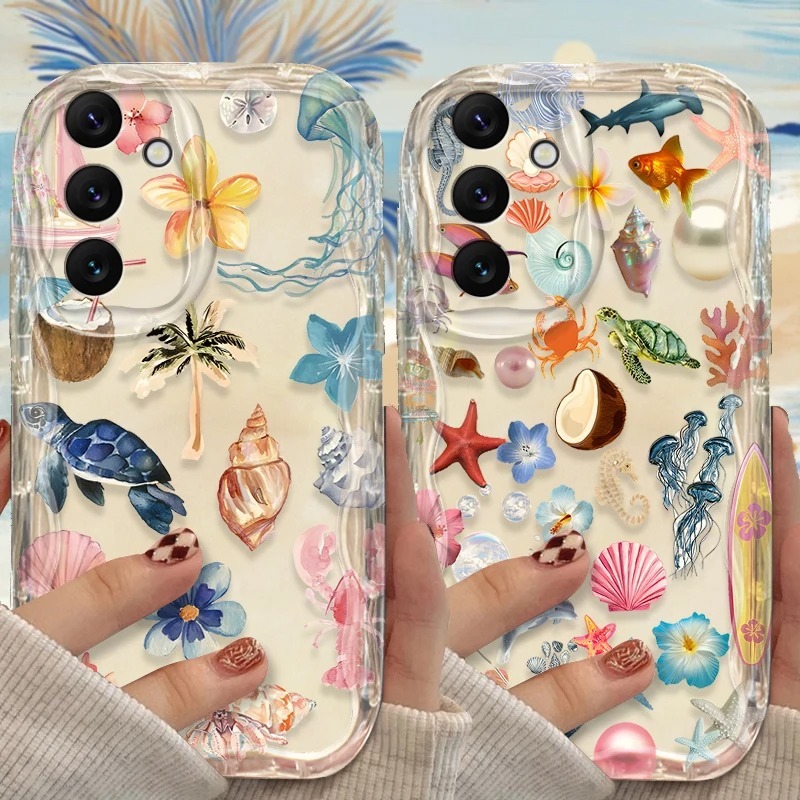Capa De Tartaruga Marinha Para Samsung Galaxy , A71 , A72 , A03 , A04 , A05S , A06 , A10S , A11 , A12 , A13 , A20 , A30