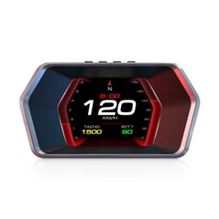 P17 OBD Multifuncional LCD Medidor Carro HUD Display GPS Velocidade Falha Teste Desempenho