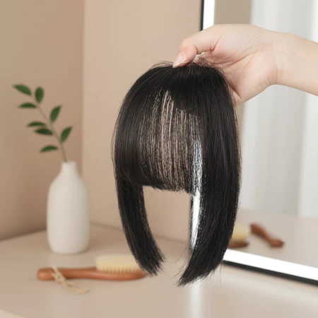 Princesa corte peruca banda lateral pequena franja cria rapidamente forma de franja Natural, adequado para uso diário, f